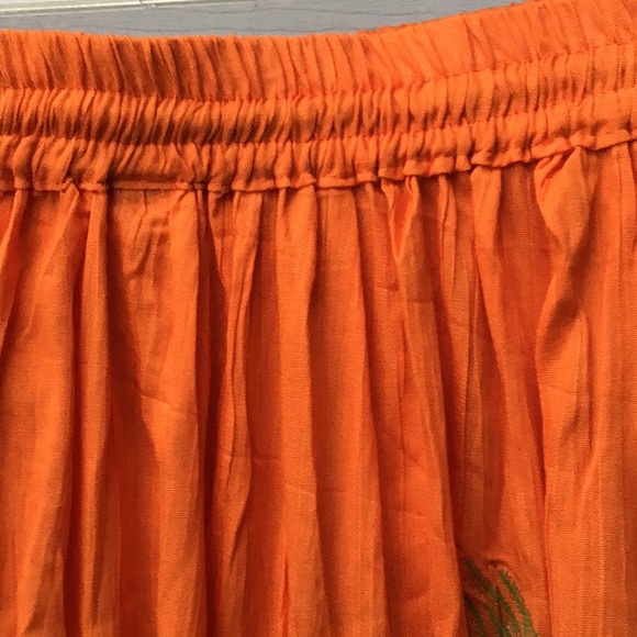 Glittery peacock feather boho maxi skirt - Picture 2 of 4